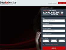 Tablet Screenshot of dirtysexcontacts.com